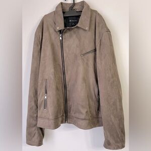 INC, International Concepts Men's Large Fall Faux Suede Trendy Bomber Jacket NWT